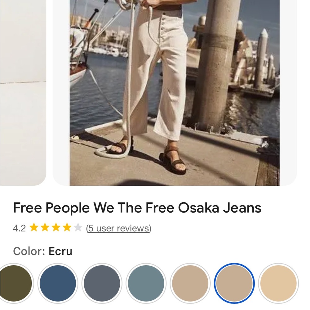 Free People Cream Osaka Jeans